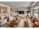 Comfortable living room with large windows, hardwood floors, modern furniture, and plenty of natural light at 4960 S Fox St, Englewood, CO 80110