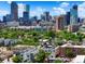 An elevated view offering a stunning perspective of the Denver skyline at 2120 N Downing St # 209, Denver, CO 80205