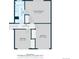 Third floor plan with primary bedroom, ensuite bath, two additional bedrooms and a hallway at 8120 S Jay Dr, Littleton, CO 80128