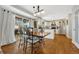 Dining area adjacent to kitchen with a sliding door to the backyard at 9662 Newcastle Dr, Highlands Ranch, CO 80130