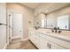 Double vanity bathroom with quartz countertop and modern fixtures at 780 Josephine Way, Superior, CO 80027