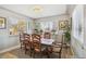 Charming dining room features a wood table and plenty of natural light at 2895 Dexter St, Denver, CO 80207