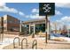 Brewpub storefront with outdoor seating and snow-covered sidewalk at 2895 Dexter St, Denver, CO 80207