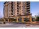 The Landmark East building features an elegant facade with stone accents and a welcoming entrance at 7600 Landmark Way # 1514, Greenwood Village, CO 80111