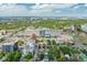 Wide aerial shot of a cityscape featuring a mix of low and high-rise buildings amidst lush greenery at 1652 N Lafayette St # 1, Denver, CO 80218