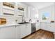 This kitchen offers ample counter space, stainless steel appliances, and white cabinets at 2641 N Clayton St, Denver, CO 80205