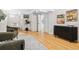 Bright and open living room featuring hardwood floors, modern decor and stylish furniture at 2641 N Clayton St, Denver, CO 80205