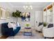 Stylish living room with modern lighting, designer furniture, and elegant decor at 2641 N Clayton St, Denver, CO 80205