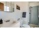 Well-lit bathroom with a mosaic tile shower and modern fixtures at 9270 Tennyson St, Westminster, CO 80031