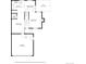 Floor plan of the first floor, showing the kitchen, dining area, living room, and garage at 9521 Joyce Ln, Highlands Ranch, CO 80126