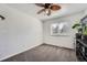 Spare bedroom with neutral walls, carpet, ceiling fan and window with blinds at 18347 E Nassau Dr, Aurora, CO 80013