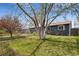 Front exterior featuring lush green lawn and mature trees creating shade at 3975 S Jason St, Englewood, CO 80110