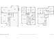 Detailed floor plan showcases the layout of the home's living spaces on the first, second and basement floors at 13822 Worthington Pl, Parker, CO 80134
