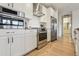 Modern kitchen featuring stainless steel appliances and white cabinets at 1735 Central St # 208, Denver, CO 80211