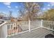 View from spacious deck with white railing, overlooking neighboring houses and a large tree at 263 N Logan St, Denver, CO 80203