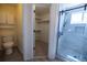 A half-bath adjacent to a shower room features modern fixtures and flooring and bright neutral paint at 5630 W 115Th Ave, Westminster, CO 80020