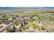 Overhead neighborhood view with large lots and lake views at 3225 Rinn Valley Dr, Longmont, CO 80504