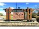 Elegant Rinn Valley Ranch community sign with stone base and wooden frame at 3225 Rinn Valley Dr, Longmont, CO 80504
