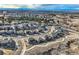 Birds eye view of a suburban neighborhood featuring modern homes, sidewalks, and a well-planned community layout at 7897 S Jamestown Ct, Aurora, CO 80016