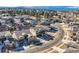 An aerial view of a residential neighborhood with well-maintained homes and landscaping at 7897 S Jamestown Ct, Aurora, CO 80016