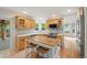 Modern kitchen with light wood cabinets, butcher block island, and stainless steel appliances at 424 Arbor Dr, Lafayette, CO 80026