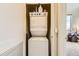 Convenient in-unit stacked washer and dryer setup for easy laundry access and space-saving at 8165 E Lowry Blvd # 310, Denver, CO 80230