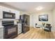 Eat-in kitchen with stainless steel appliances and laminate floors at 740 Lotus Way, Broomfield, CO 80020