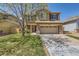 Charming two-story home featuring a two-car garage, stone accents, and a well-maintained front yard at 7838 W Layton Way, Littleton, CO 80123