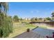 Scenic backyard with a lush green lawn, lovely landscaping, and views of the surrounding neighborhood at 15901 E 106Th Way, Commerce City, CO 80022
