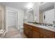 Spacious bathroom with double vanity, and a separate shower room at 2001 Lincoln St # 2412, Denver, CO 80202