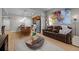 The open living space has a sofa and a great space for entertainment, plus an attached kitchen at 2001 Lincoln St # 2412, Denver, CO 80202