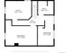 Basement floor plan with utility room, hall, bathroom, and two bedrooms at 1712 S Gilpin St, Denver, CO 80210