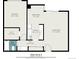 Detailed floor plan showcasing the layout of the home with clearly labeled rooms and dimensions at 2375 S Linden Ct # 201, Denver, CO 80222