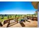 Enjoy outdoor living from this spacious deck with comfortable seating and a serene backdrop at 34942 Wagon Wheel Trl, Elizabeth, CO 80107