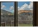 Breathtaking mountain views through the sliding glass door at 3840 Sierra Vista Rd, Monument, CO 80132