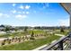 Scenic neighborhood view from balcony, showcasing well-maintained lawns and blue skies at 21405 E 59Th Dr, Aurora, CO 80019
