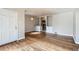 Open floor plan showcases hardwood floors and flows into adjacent kitchen at 3075 Fairfax St, Denver, CO 80207