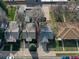 An aerial view of a residential neighborhood, showcasing the layout and surrounding greenery at 3225 S Lincoln St, Englewood, CO 80113