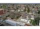 Panoramic aerial view showcases a residential neighborhood with a mix of housing and commercial buildings at 3225 S Lincoln St, Englewood, CO 80113