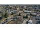 High-angle shot showcases the neighborhood's layout, blending residential and commercial spaces at 3225 S Lincoln St, Englewood, CO 80113