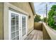 Balcony showing the wall and French doors at 2479 S High St, Denver, CO 80210