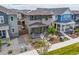 An aerial view of a well-maintained home with a landscaped yard in a suburban neighborhood at 21482 E 60Th Ave, Aurora, CO 80019
