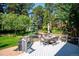 Backyard with outdoor seating area at 2397 Hearth Dr, Evergreen, CO 80439