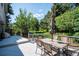Deck with patio table and seating at 2397 Hearth Dr, Evergreen, CO 80439