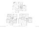 Detailed floor plan showcasing the layout of the home, including the living spaces, bedrooms, and bathrooms at 2397 Hearth Dr, Evergreen, CO 80439