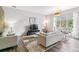 Well-lit living room with a modern sofa, sleek coffee table, and large windows offering great natural light and views at 5677 S Park Pl # A102, Englewood, CO 80111