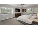 Serene bedroom with natural light, neutral color scheme, and view of beautiful mature trees at 5382 S Pine Rd, Evergreen, CO 80439