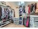 Walk-in closet with extensive built-in shelving and hanging storage at 821 S High St, Denver, CO 80209
