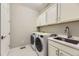 Laundry room with washer, dryer, and utility sink at 2905 Morningbird Ln, Castle Rock, CO 80109