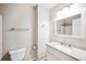 Clean bathroom, featuring a vanity with a granite countertop at 2786 E 118Th Cir, Thornton, CO 80233